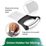 stainless steel onion slice holder